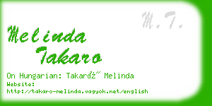 melinda takaro business card